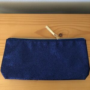 Elegant Blue Glitter Clutch Lancôme Paris Zip Close Wedding/Parties Accessories